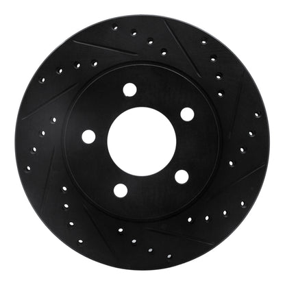 R1 Concepts R1 93-97 Chrysler Intrepid Front Right Drilled & Slotted Black Brake Rotor