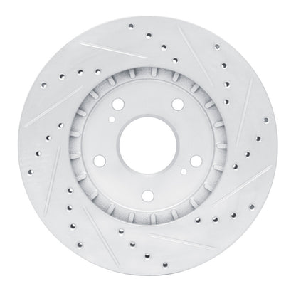 R1 Concepts R1 91-96 Acura NSX Rear Left Drilled & Slotted Silver Brake Rotor