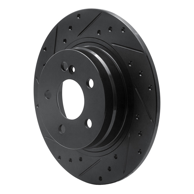 R1 Concepts R1 08-15 Mercedes-Benz C250 Rear Left Drilled & Slotted Black Brake Rotor