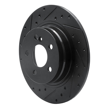 R1 Concepts R1 08-15 Mercedes-Benz C250 Rear Left Drilled & Slotted Black Brake Rotor