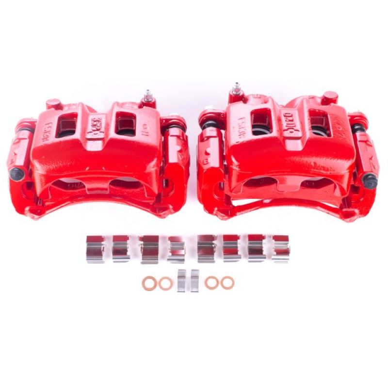 PowerStop Power Stop 01-06 Mitsubishi Montero Front Red Calipers w/Brackets - Pair
