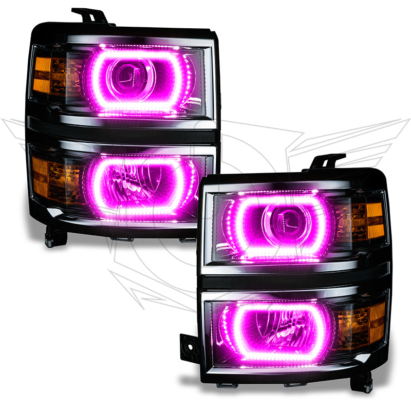 ORACLE Lighting Oracle Chevy Silverado 14-15 Halo Kit Projector Style - ColorSHIFT w/ BC1 Controller