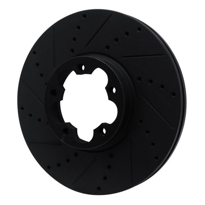 R1 Concepts R1 15-25 Ford Transit-350 HD/DRW Front Left Drilled & Slotted Black Brake Rotor