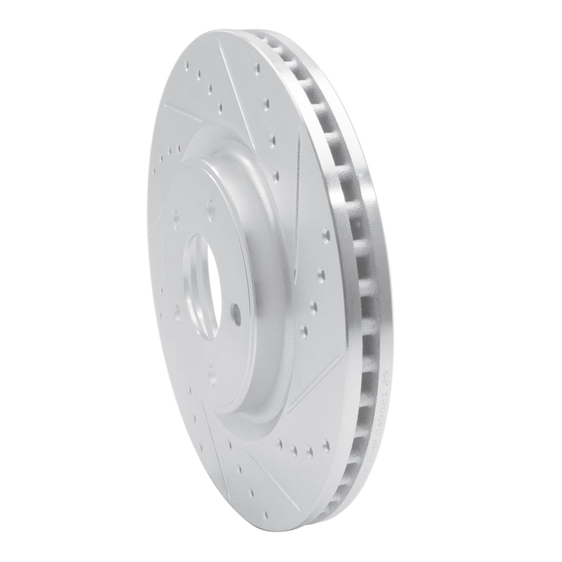 R1 Concepts R1 14-19 Nissan Rogue Front Right Drilled & Slotted Silver Brake Rotor