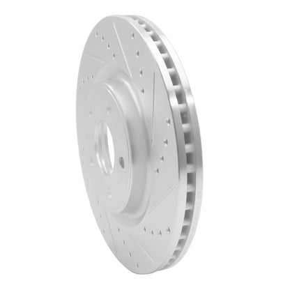 R1 Concepts R1 14-19 Nissan Rogue Front Right Drilled & Slotted Silver Brake Rotor