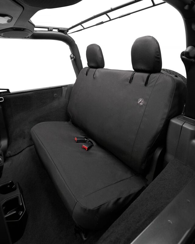 Bestop 18-23 Jeep Wrangler JL 2-Door Rear Seat Covers (Black Diamond)