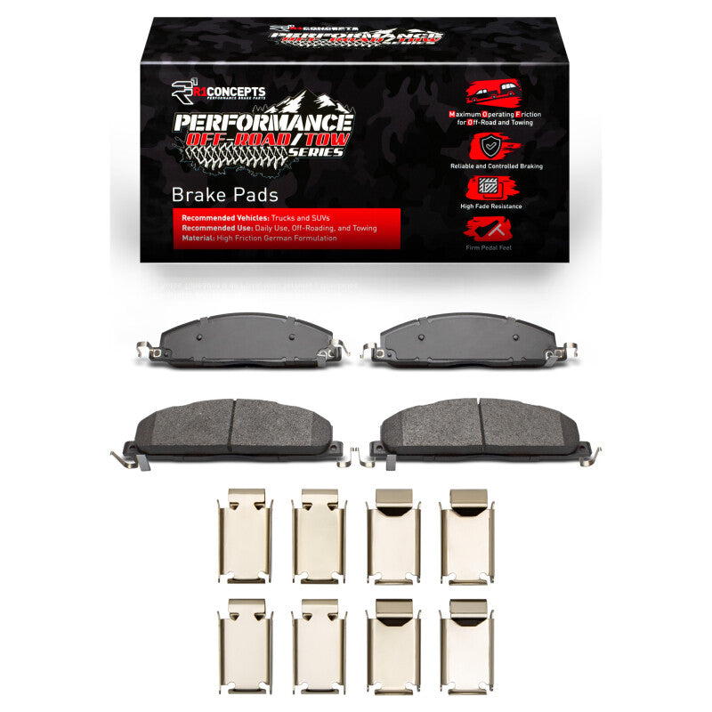 R1 Concepts R1 2009-2018 Dodge Ram 2500 Rear Performance Off-Road/Tow Brake Pads & Hardware Kit