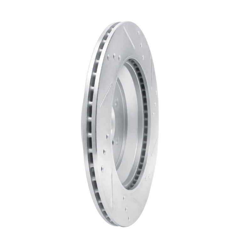 R1 Concepts R1 19-23 Subaru Crosstrek Rear Right Drilled & Slotted Silver Brake Rotor