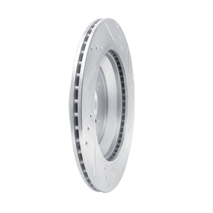 R1 Concepts R1 19-23 Subaru Crosstrek Rear Right Drilled & Slotted Silver Brake Rotor