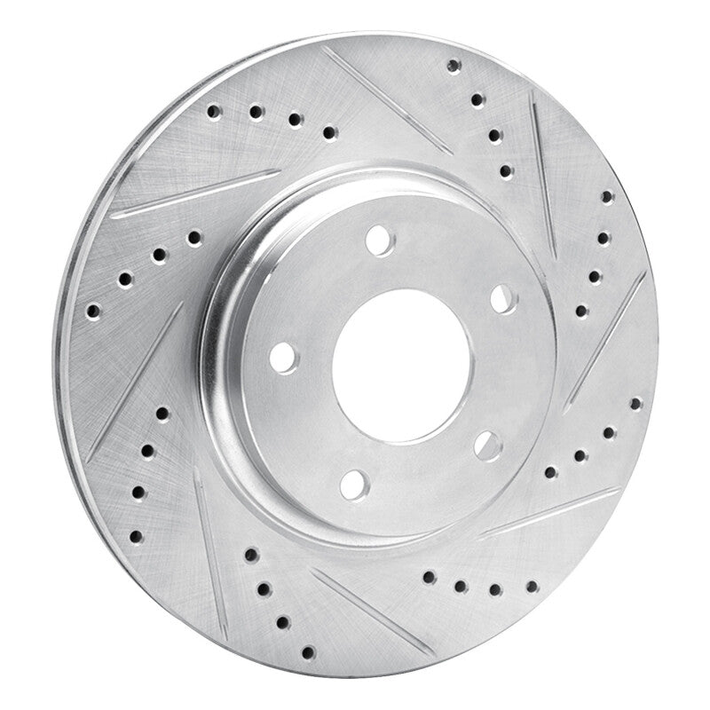 R1 Concepts R1 02-06 Infiniti I35 Front Right Drilled & Slotted Silver Brake Rotor