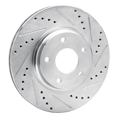 R1 Concepts R1 02-06 Infiniti I35 Front Right Drilled & Slotted Silver Brake Rotor