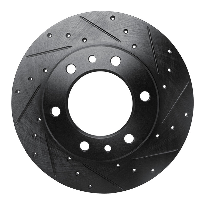 R1 Concepts R1 81-85 Toyota 4Runner Front Right Drilled & Slotted Black Brake Rotor