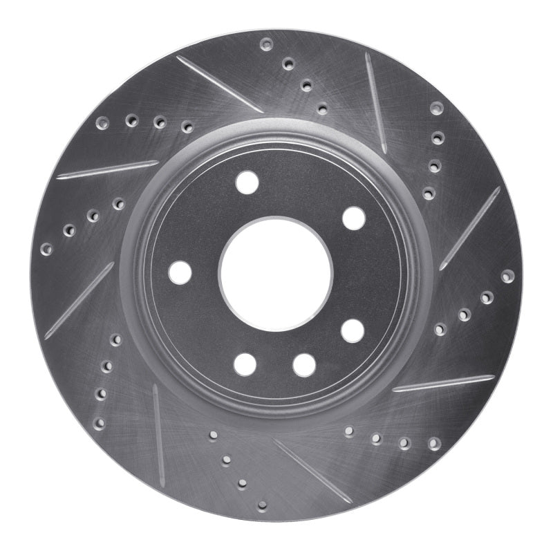 R1 Concepts R1 12-25 Chrysler Pacifica Front Right Drilled & Slotted Silver Brake Rotor