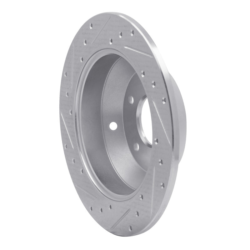 R1 Concepts R1 10-21 Hyundai Santa Fe Rear Right Drilled & Slotted Silver Brake Rotor