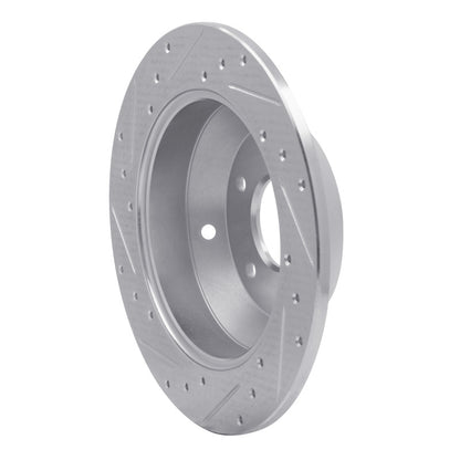 R1 Concepts R1 10-21 Hyundai Santa Fe Rear Right Drilled & Slotted Silver Brake Rotor