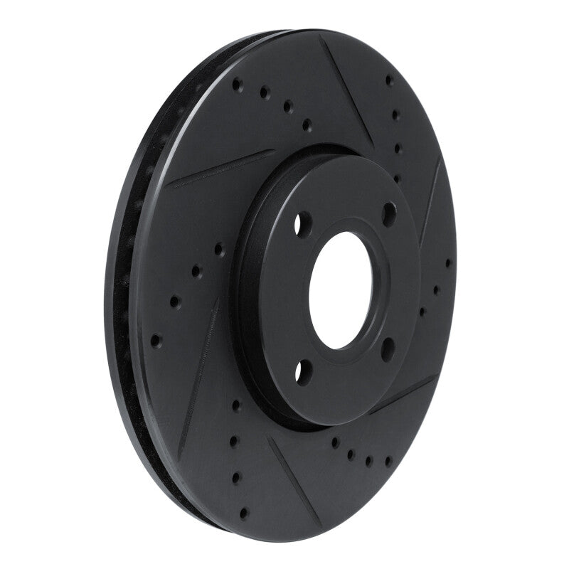 R1 Concepts R1 13-16 Ford Ecosport (Mexico) Front Right Drilled & Slotted Black Brake Rotor