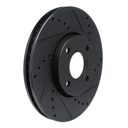 R1 Concepts R1 13-16 Ford Ecosport (Mexico) Front Right Drilled & Slotted Black Brake Rotor