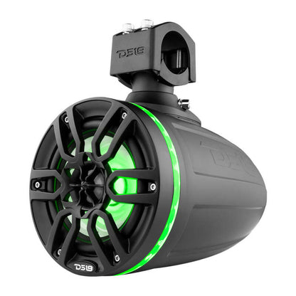 DS18 Tower Speakers 6.5in 100 Watts RMS w/ RGB LED Lights Red