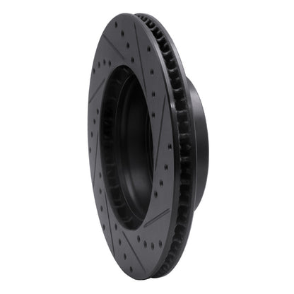 R1 Concepts R1 97-04 Porsche Boxster Front Left Drilled & Slotted Black Brake Rotor