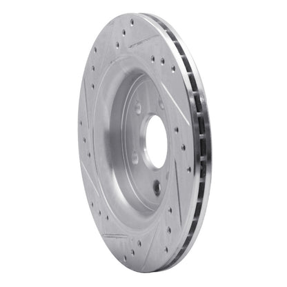 R1 Concepts R1 07-18 Volvo XC70 Rear Right Drilled & Slotted Silver Brake Rotor