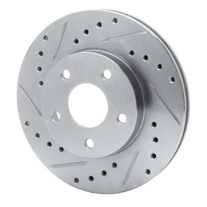 R1 Concepts R1 82-84 Buick SKYHAWK Front Left Drilled & Slotted Silver Brake Rotor