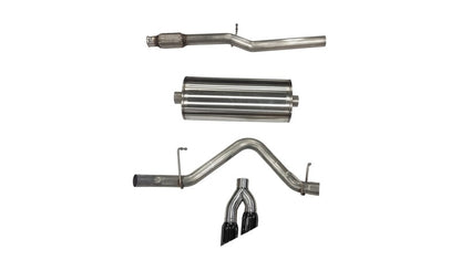 CORSA Performance Corsa 19-24 Chevy Silverado 1500 5.3L Crew Cab Short Bed Sport Cat-Back Dual Rear Exit w/ Black Tips