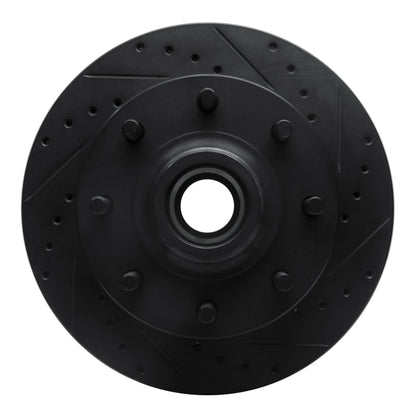 R1 Concepts R1 01-02 Chevrolet Express 3500 Front Right Drilled & Slotted Black Brake Rotor