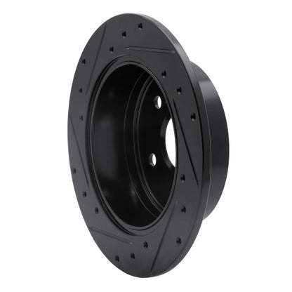 R1 Concepts R1 2012-2018 Lexus ES300H Rear Right Drilled & Slotted Black Brake Rotor