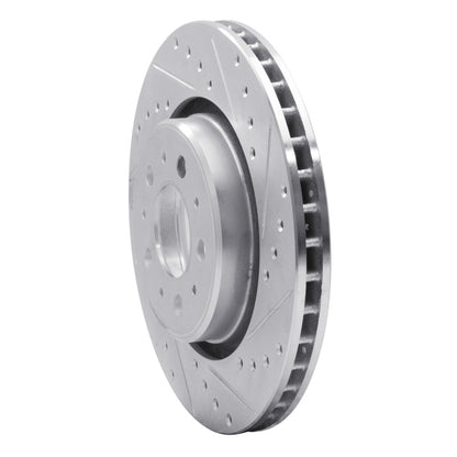 R1 Concepts R1 98-04 Volvo C70 Front Right Drilled & Slotted Silver Brake Rotor