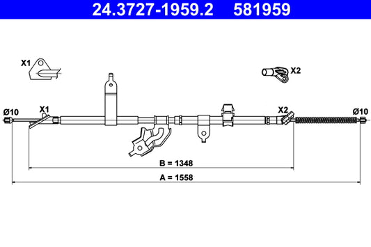BOSCH 1987477521 Parking Brake Cable Pull