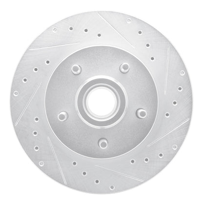 R1 Concepts R1 93-95 Chevrolet G10 Front Right Drilled & Slotted Silver Brake Rotor