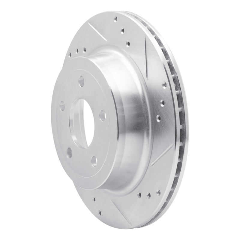 R1 Concepts R1 08-10 Chevrolet COBALT Rear Right Drilled & Slotted Silver Brake Rotor