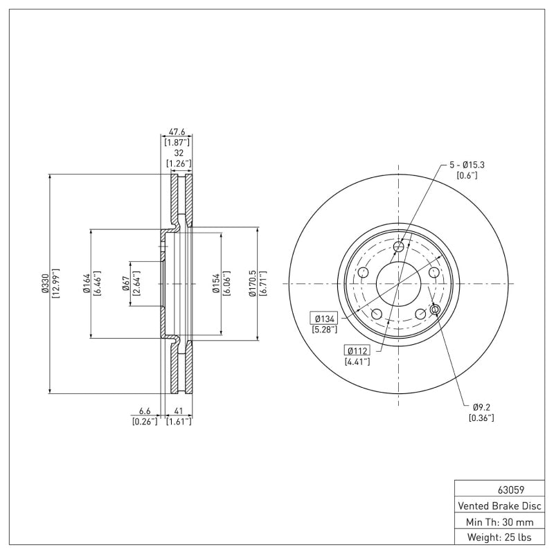 DFC 04-09 Mercedes-Benz E550 Front GeoSPEC Coated Rotor
