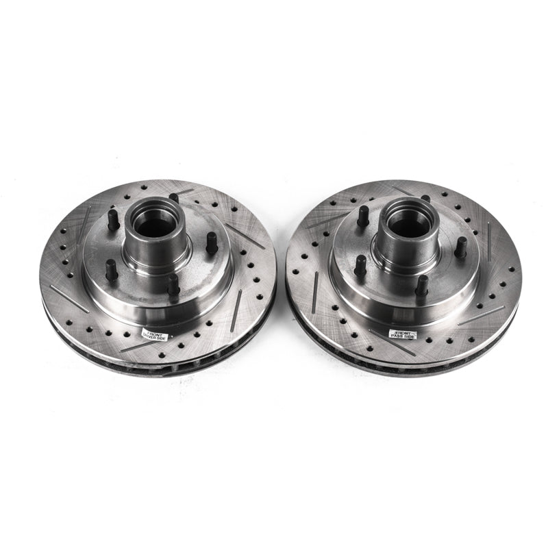 PowerStop Power Stop 79-81 Buick Century Front Evolution Drilled & Slotted Rotors - Pair