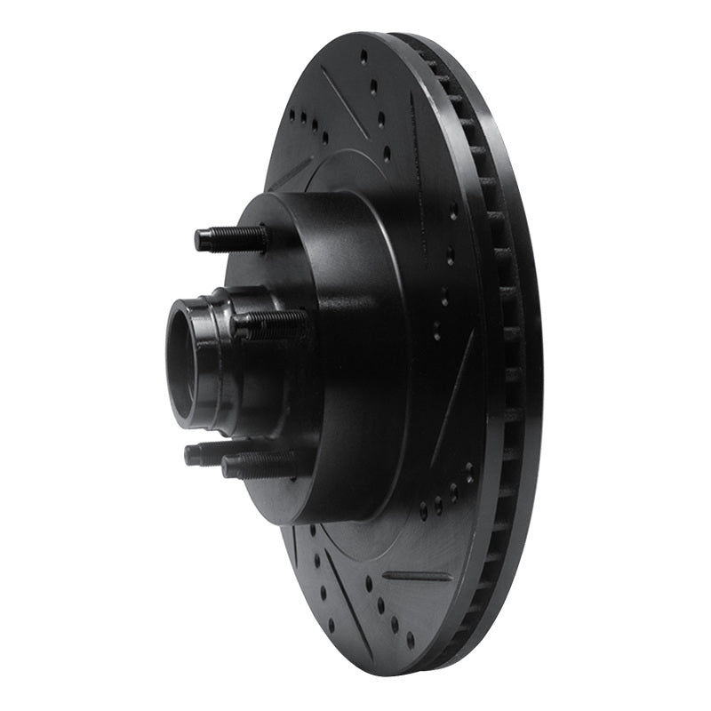 R1 Concepts R1 01-05 Ford Explorer Sport Front Right Drilled & Slotted Black Brake Rotor