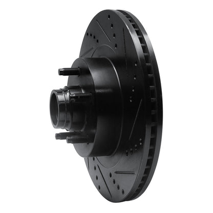 R1 Concepts R1 01-05 Ford Explorer Sport Front Right Drilled & Slotted Black Brake Rotor
