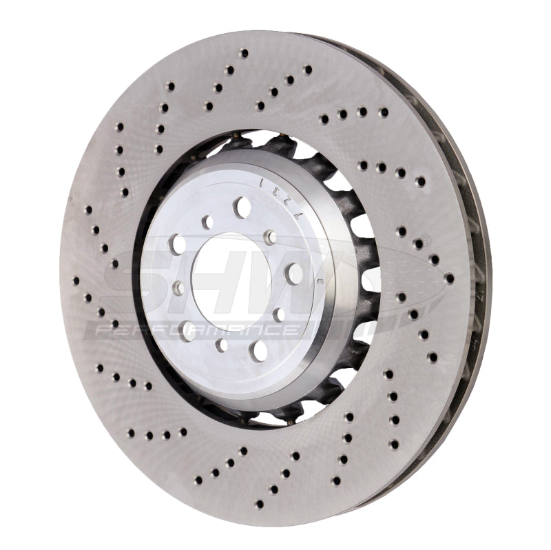 SHW Performance SHW 19-21 BMW M2 Competition 3.0L w/o Ceramic Brakes Left Front Drilled LW Brake Rotor (34118072017)