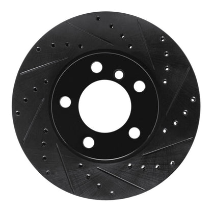 R1 Concepts R1 11-16 Mini Cooper Paceman Front Right Drilled & Slotted Black Brake Rotor