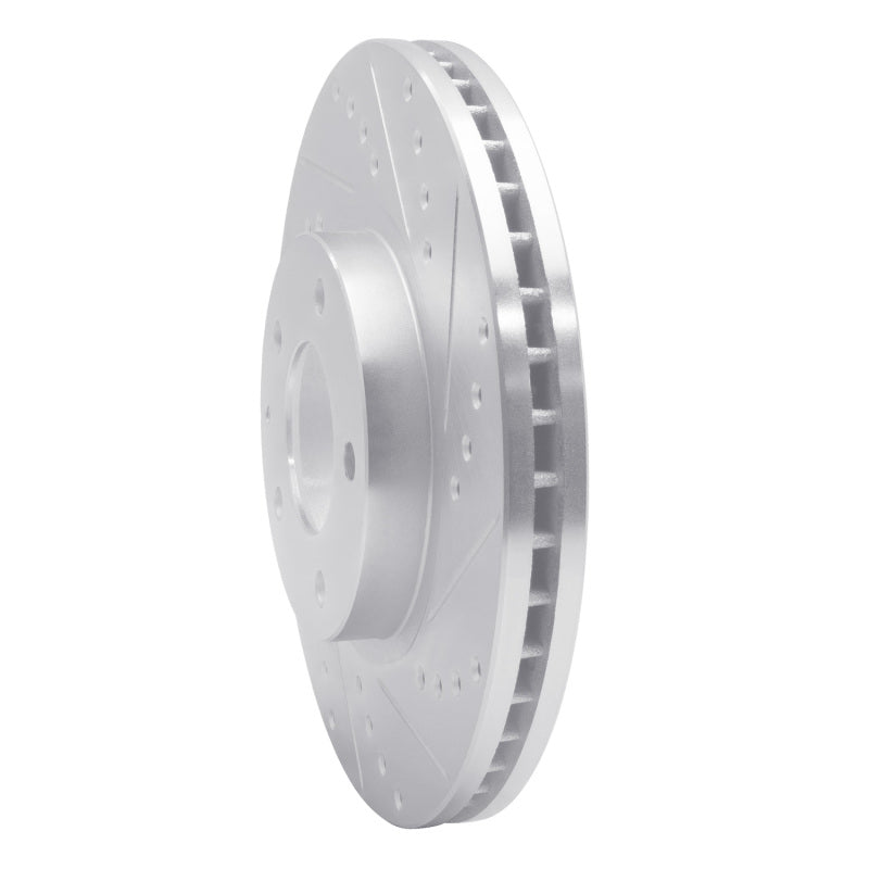 R1 Concepts R1 01-02 Mazda Millenia Front Right Drilled & Slotted Silver Brake Rotor