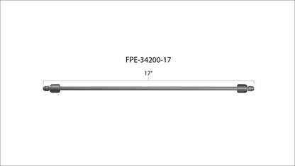 Fleece Performance 17in High Pressure Fuel Line (8mm x 3.5mm Line, M14x1.5 Nuts)