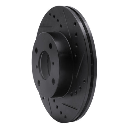 R1 Concepts R1 99-07 Suzuki Esteem Front Right Drilled & Slotted Black Brake Rotor