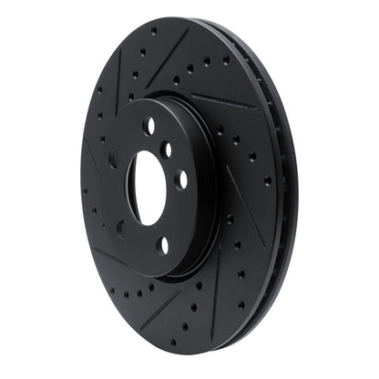 R1 Concepts R1 16-24 Mini Cooper Countryman Front Left Drilled & Slotted Black Brake Rotor