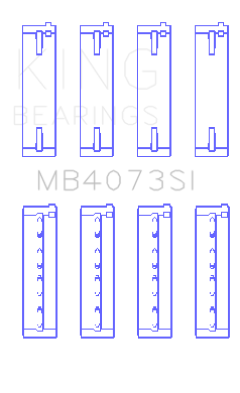 King Engine Bearings Audi Acz/Aah/Ack. Aej/Asn (Size +0.25mm) Main Bearing Set