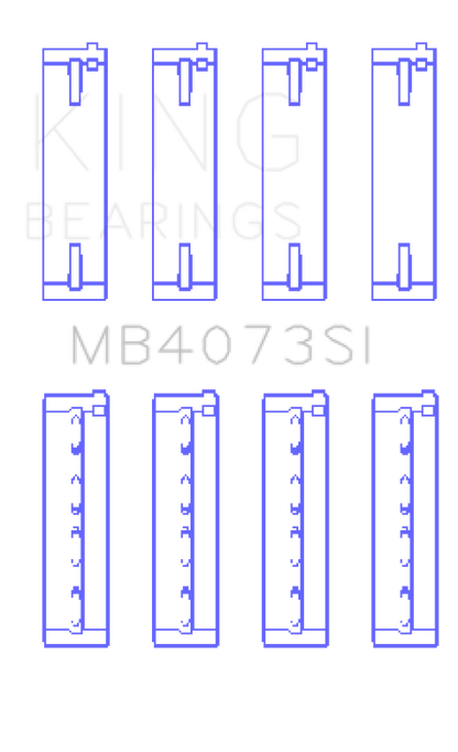 King Engine Bearings Audi ACZ / AAH / ACK / AEJ / ASN Crankshaft Main Bearings (Set of 4)