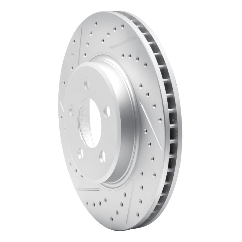 R1 Concepts R1 06-08 Jaguar S-Type Rear Left Drilled & Slotted Geo-Carbon Rotor