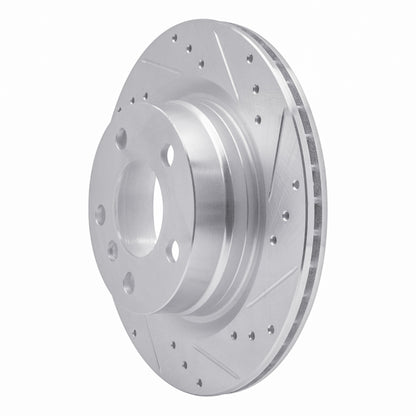 R1 Concepts R1 06-21 BMW 230I Rear Right Drilled & Slotted Silver Brake Rotor