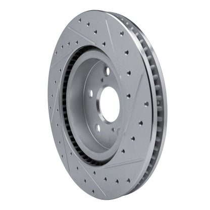 R1 Concepts R1 18-25 Lexus ES250 Front Left Drilled & Slotted Silver Brake Rotor