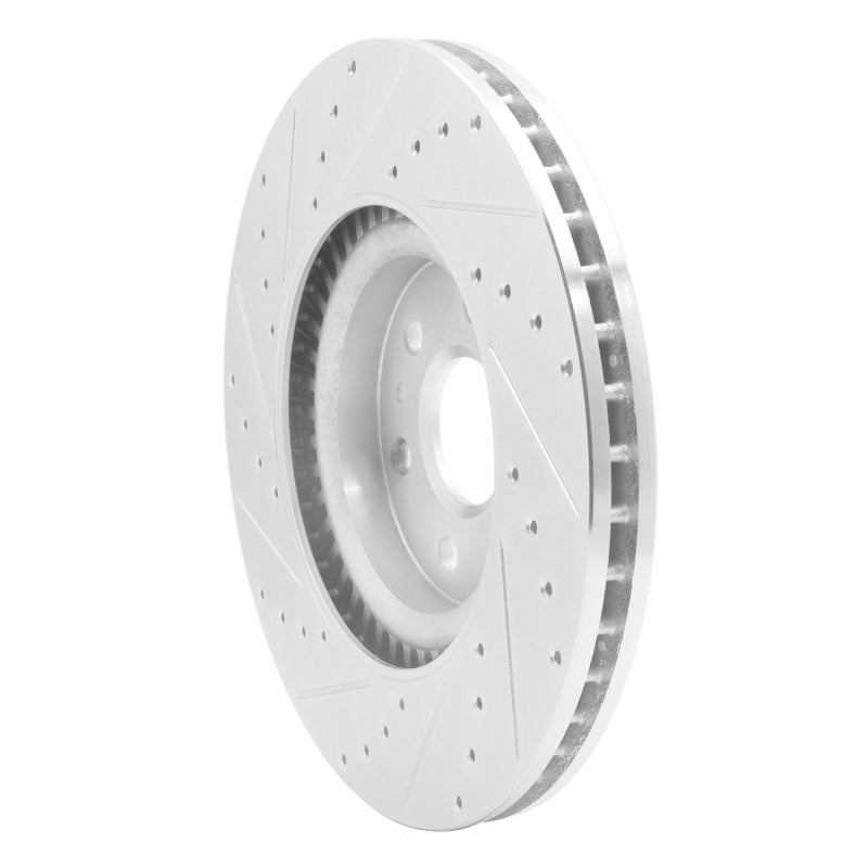 R1 Concepts R1 10-16 Cadillac SRX Front Right Drilled & Slotted Silver Brake Rotor