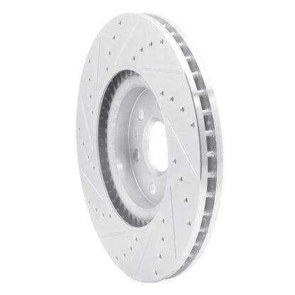 R1 Concepts R1 10-16 Cadillac SRX Front Right Drilled & Slotted Silver Brake Rotor