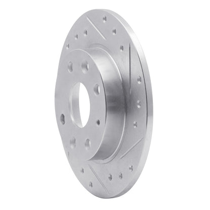 R1 Concepts R1 90-93 Mazda Miata Rear Right Drilled & Slotted Silver Brake Rotor